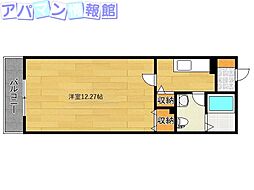 ファーストクラス中央インター 1Kの間取図画像