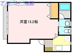 アーバン・グランデとやの ワンルームの間取図画像