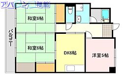 京王パークビル 3DKの間取図画像