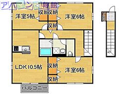 サニーハウス 3LDKの間取図画像