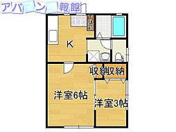 マグノリア小林 2Kの間取図画像