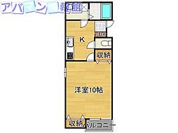 ハレクラニ1 1Kの間取図画像
