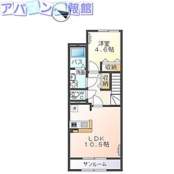 ヴィラコートサクラ 1LDKの間取図画像