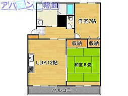 カサグランデ 2LDKの間取図画像