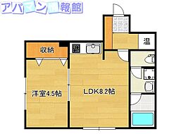 レジェンド米山 1LDKの間取図画像