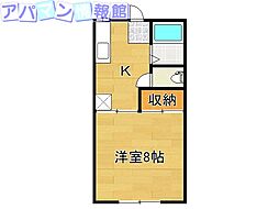 コーポあさひ 1Kの間取図画像