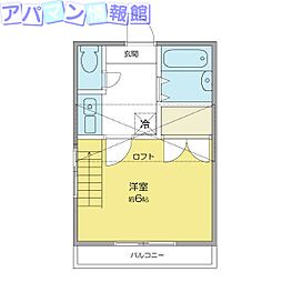ハーモニーパレス女池 1Kの間取図画像