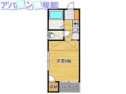 堀之内コーポエンジェルス5 1Kの間取図画像