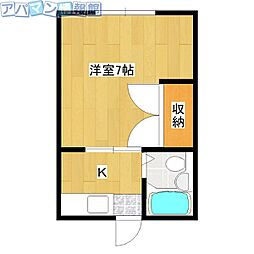 ミキハウス・3 1Kの間取図画像