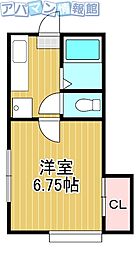ハイツジュネス 1Kの間取図画像
