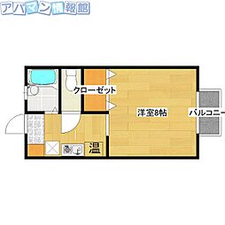 プレコート上新栄町 ワンルームの間取図画像
