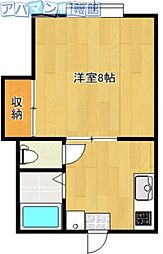 メリーズコート 1Kの間取図画像