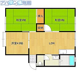 ハイツ寺尾台B 3DKの間取図画像