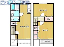 A-STATES 2LDKの間取図画像