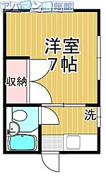 ミキハウス・3 1Kの間取図画像