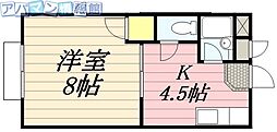 メゾンラ・プペ 1Kの間取図画像