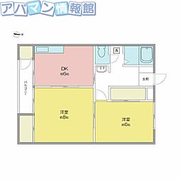 コーポラス翔 2DKの間取図画像