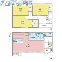 グランリーブルE 3LDKの間取図画像