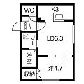 テミデンス北22条1階5.2万円