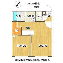 ALESTA福住 3階1LDKの間取り