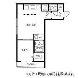 Foresta148（フォレスタ148） 2階1LDKの間取り