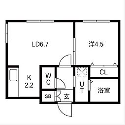 Grandeeイースト札幌(グランディーイースト札幌) 2階