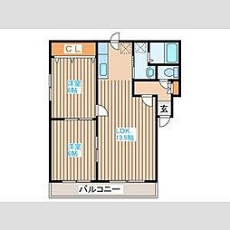 グランメール本郷通12 2LKの間取図画像