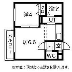 リリアーナ琴似 1LDKの間取図画像