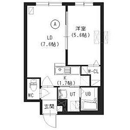 シティレジデンス平岸 1LDKの間取図画像