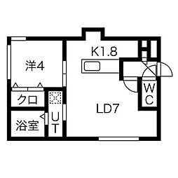 bmontagne 1LDKの間取図画像