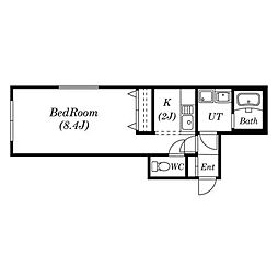 フランボワーズメゾン 1Kの間取図画像