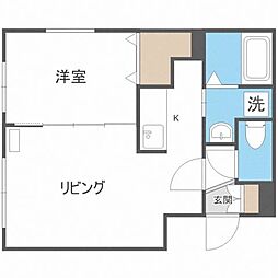 セレナーデ北円山 1LDKの間取図画像