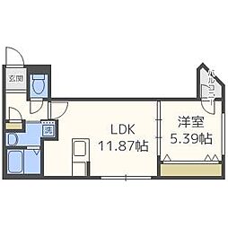プレジオS11 1LDKの間取図画像