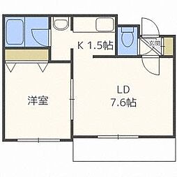 コンフォートステイ南郷通 1LDKの間取図画像