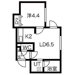 ブランノワールキルタ 1LDKの間取図画像