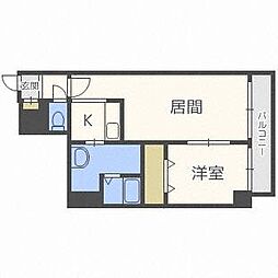 エステラ東札幌 1LDKの間取図画像
