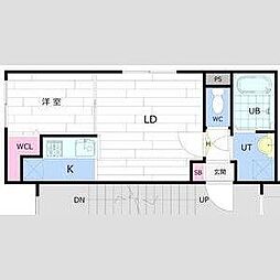 ヴィラキューブ新サッポロ 1LDKの間取図画像