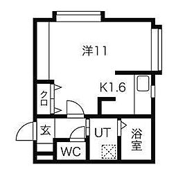 EspacioFine 1Kの間取図画像