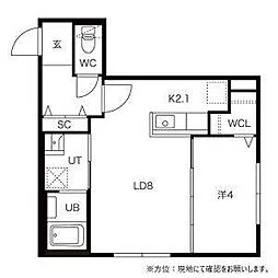 CAVIAR56 1LDKの間取図画像