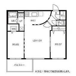 ガーデンテラス24 2LDKの間取図画像