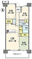グランシンフォニア戸田公園 3LDKの間取図画像