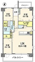 ヴェレーナシティ千葉ニュータウン中央2パーク・ヴィラ 3LDKの間取図画像