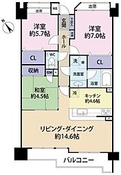 グランドステージ荻窪 3LDKの間取図画像