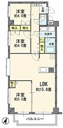 サンハイツ蓮田 3LDKの間取図画像