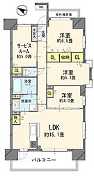 イニシア大宮日進 3SLDKの間取り