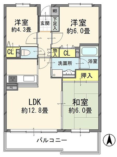 間取りを拡大表示
