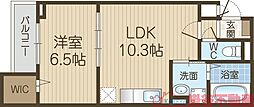 仮称)東一津屋アパート 1LDKの間取図画像