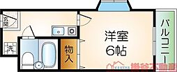 フローレスシャトー 1Kの間取図画像