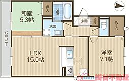クロスロード2A 2LDKの間取図画像