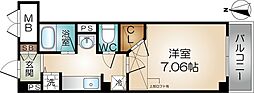 ヴィラさくら 1Kの間取図画像
